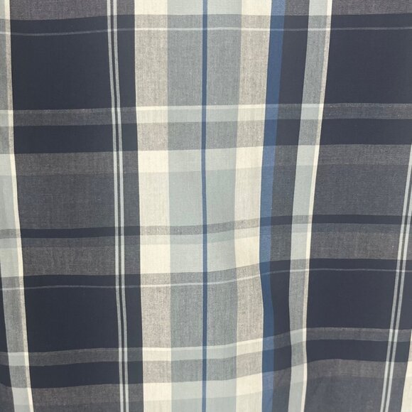 Michael Kors Button Front Shirt Mens Small Blue New Plaid Classic Fit - Picture 5 of 11